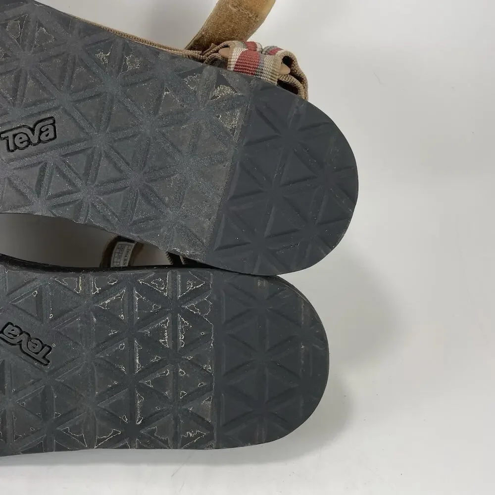 Teva Original Universal Sport Sandals Womens Size 9 Brown Tan Strappy Active